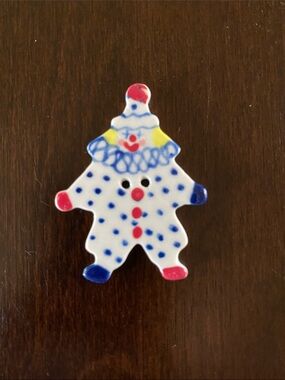 Mill Hill Ceramic Circus Clown Button